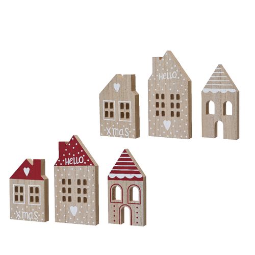 Set MDF kućice 3pcs 26cm 510644 - Blond/colors - KMG slika 1