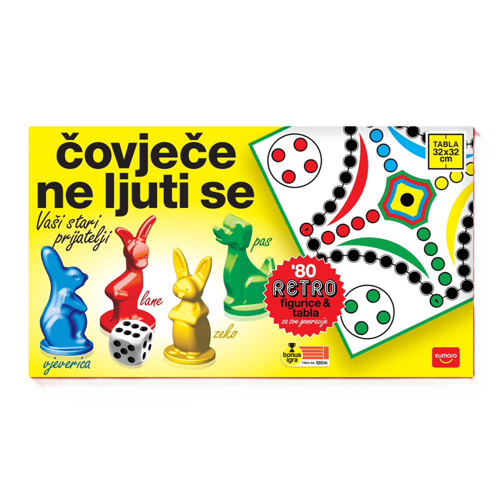 Kumaro Društvena igra Čovječe ne ljuti se - Retro slika 1