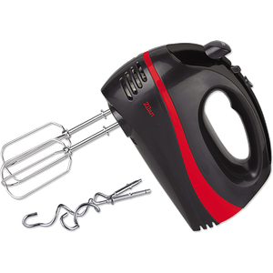 Zilan Mikser ručni, 5 brzina+turbo, 300 W, crno/crvena - ZLN8402/BK