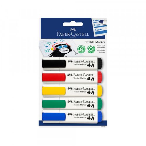 Flomaster za tekstil Faber Castell basic color 1/5 159520 slika 2