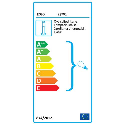 Eglo Donatori vanjska podna/1, e27, 60w, v-310, ip44, aluminij/staklo/crna slika 2