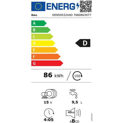 Beko DEN 59532 XAD Mašina za pranje sudova  slika 6