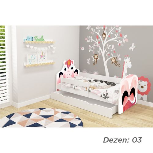 Deciji krevet ACMA VII ANIMALS 140x70 F + dusek 7 cm3 slika 1