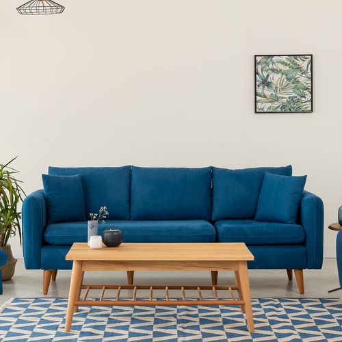 Atelier Del Sofa Sofia-Tamnoplava Trosed tamnoplave boje slika 1