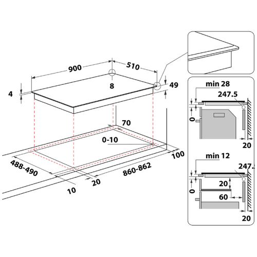 Whirlpool WT1090BA Ugradna indukciona ploča, 5 zona slika 7