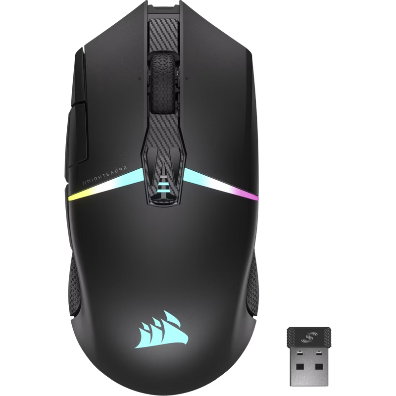 Corsair Corsair miš Nightsabre Wireless Gaming Mouse Backlit RGB LED Optical Black image