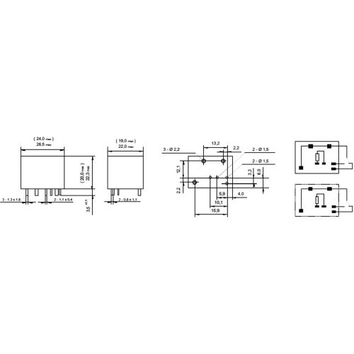 FiC FRA2C-2-DC12V automobilski relej 12 V/DC 40 A 1 prebacivanje slika 3