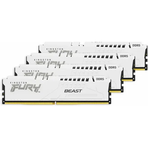 Memorija Kingston FURY Beast White XMP 64GB (4x16GB) 5600MT/s DDR5 CL40 DIMM, KF556C40BWK4-64 slika 1