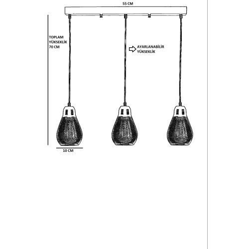 Opviq Luster LORETTA, crna boja slika 3