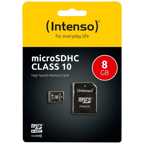 (Intenso) Micro SD Kartica 8GB Class 10 (SDHC &amp; SDXC) sa adapterom - SDHCmicro+ad-8GB/Class10 slika 1