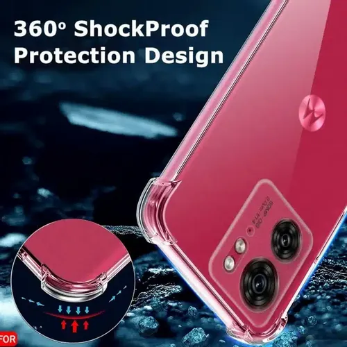 Techsuit Shockproof Clear Silicone prozirna maskica otporna na udarce za Motorola Edge 40 / Edge (2023) slika 4