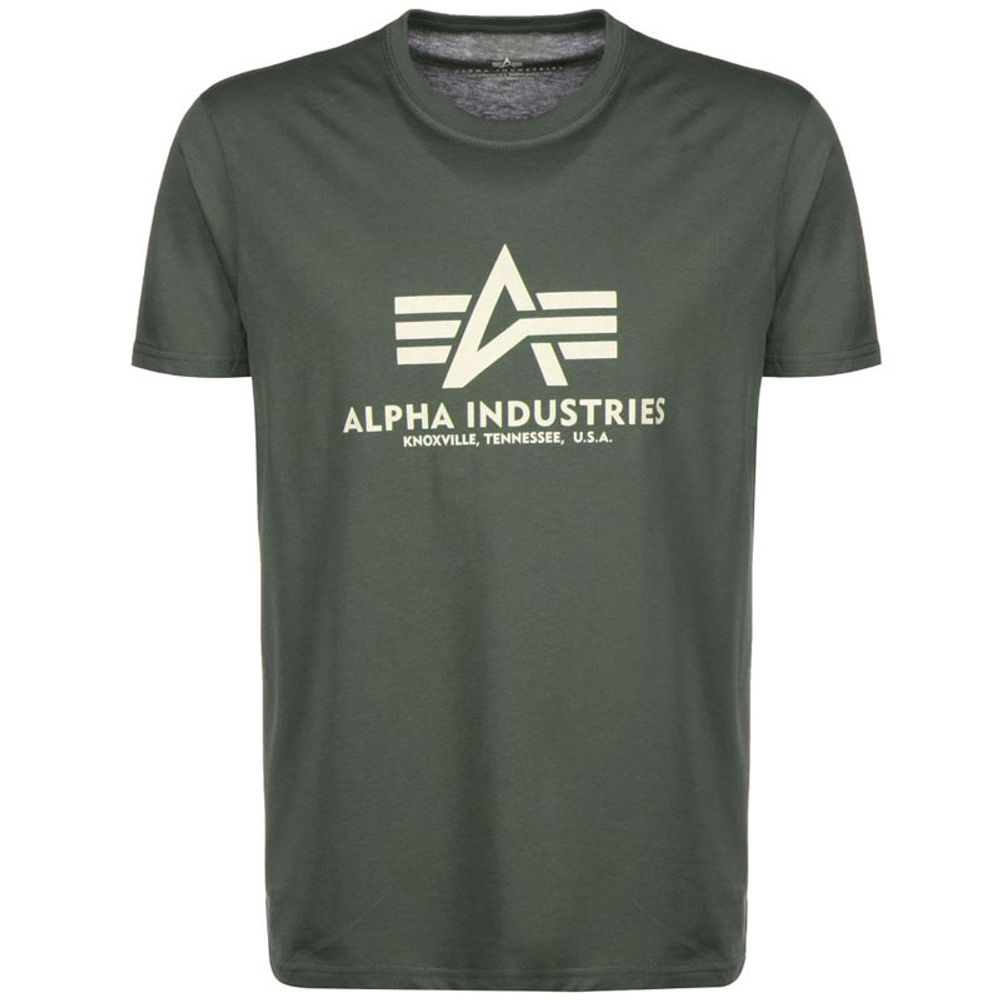 Alpha Industries Muška majica kratkih rukava Basic, Zelena slika 4