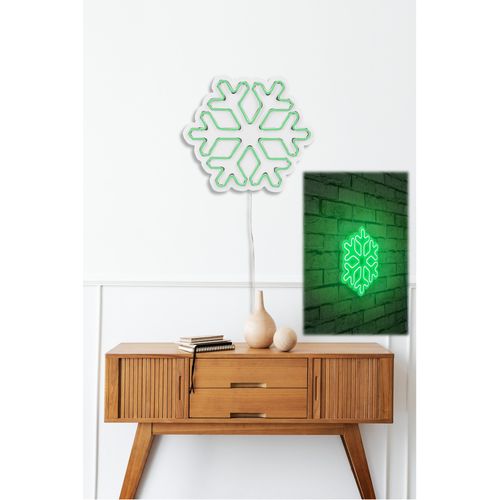 Wallity Ukrasna plastična LED rasvjeta, Snowflake - Green slika 3