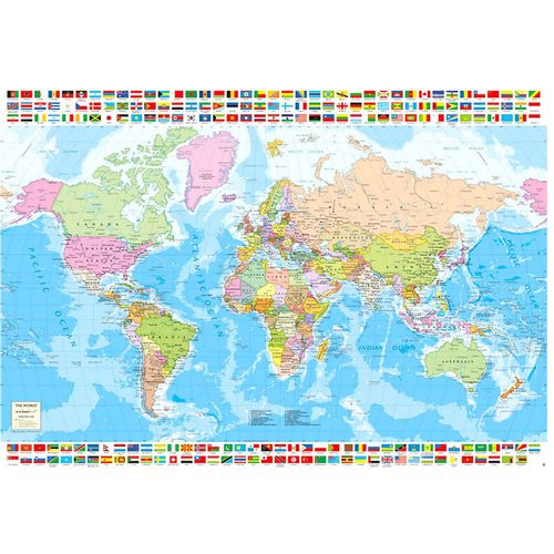 Political Worldmap puzzle 1500pcs slika 1