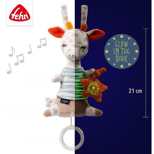 Baby Fehn Mekana mini muzička igračka na potez, Žirafa slika 4