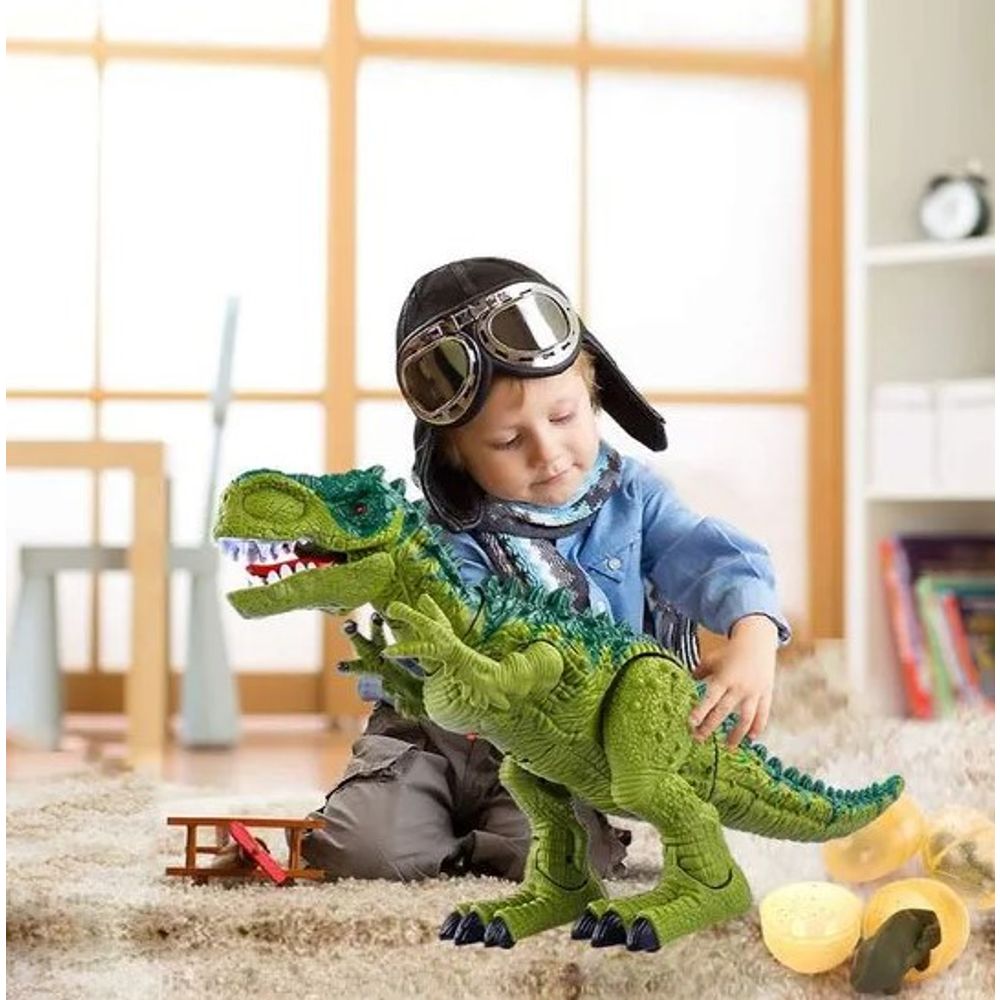 Denis Tyrannosaurus Rex na baterije sa 3 jaja 50cm slika 5