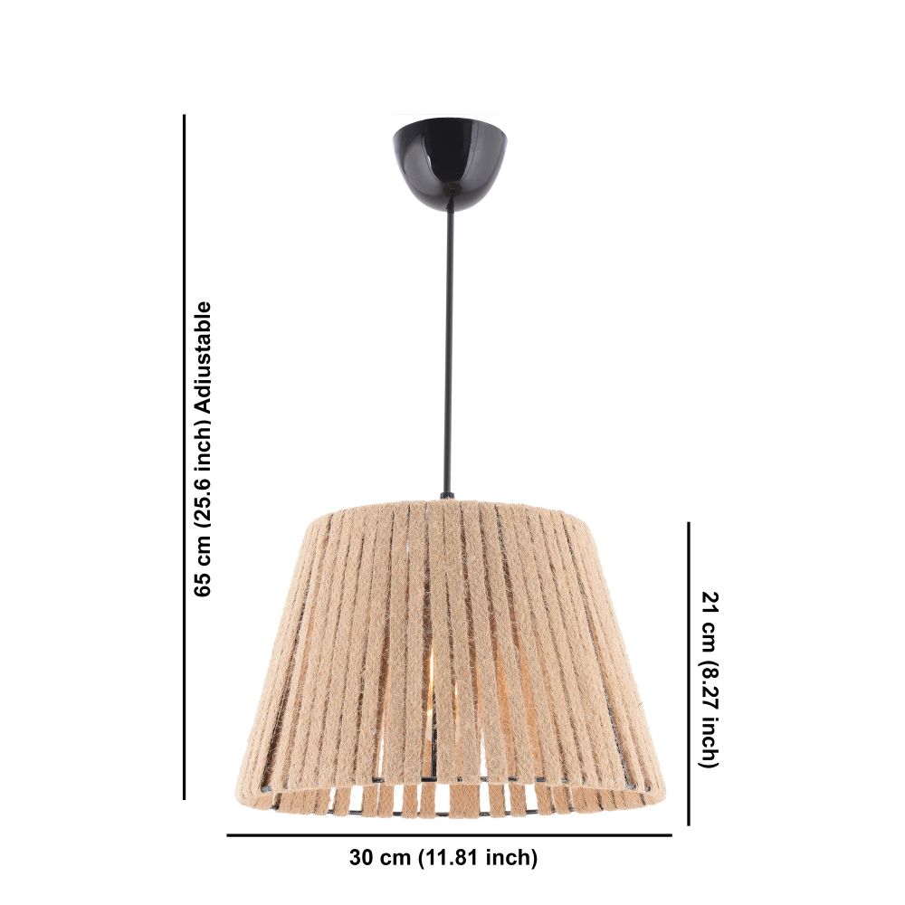 Luster od Jute u Obliku Konične Čaše slika 5