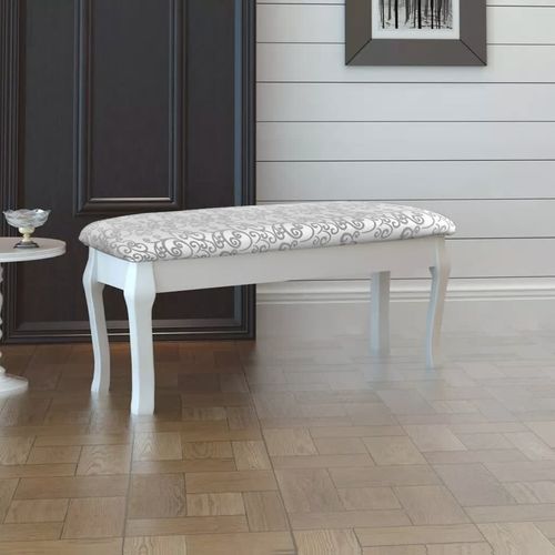 Tabure za stolić za šminkanje/dvosjed bijeli 110 cm slika 6