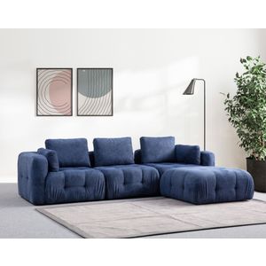 Amaris Troosjed sa Poufom - Tamnoplava Ugaona Sofa