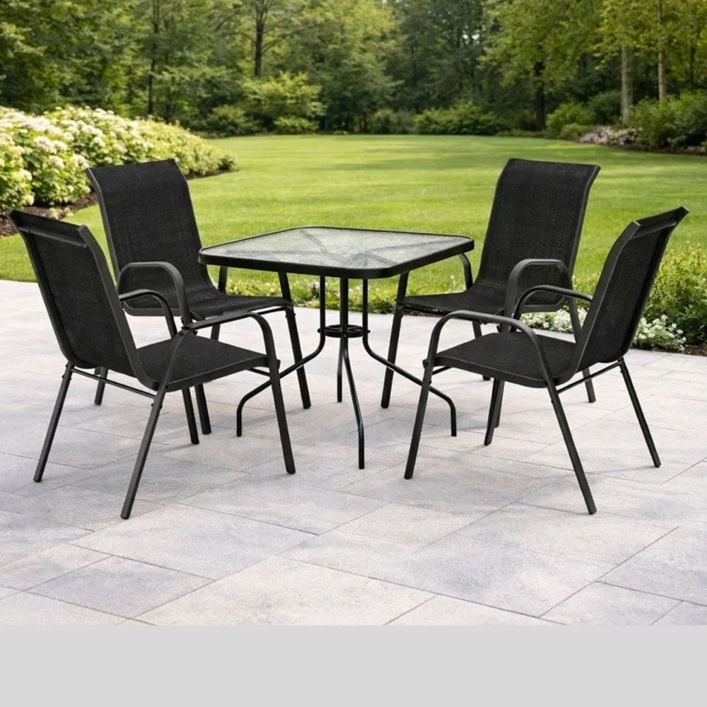 Metalni vrtni set stol Hawaii + 4 stolice slika 2