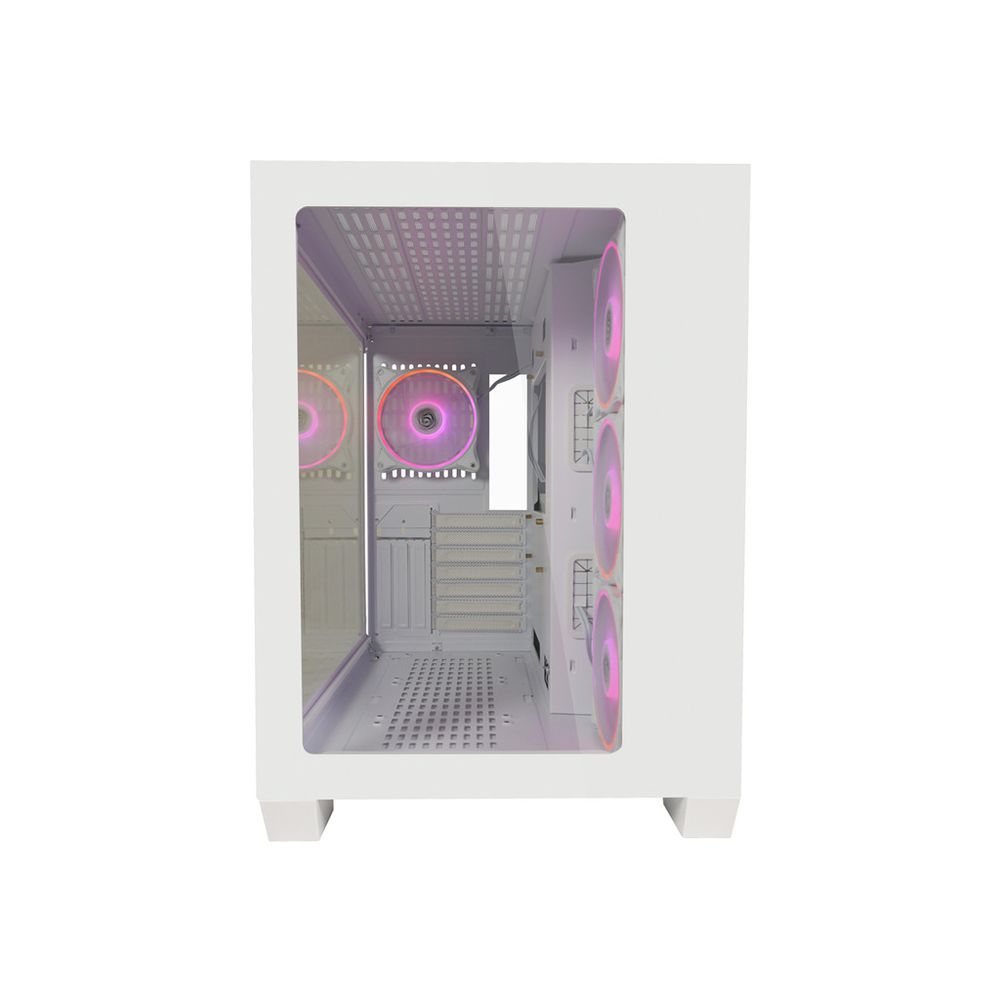 LC-Power Case Gaming 807W Midi-ATX, white, HD Audio, 4x 120mm ARGB fan, 1x USB-C slika 3