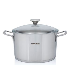 Metalac šerpa duboka inox Konix santino 24/6l sa staklenim poklopcem