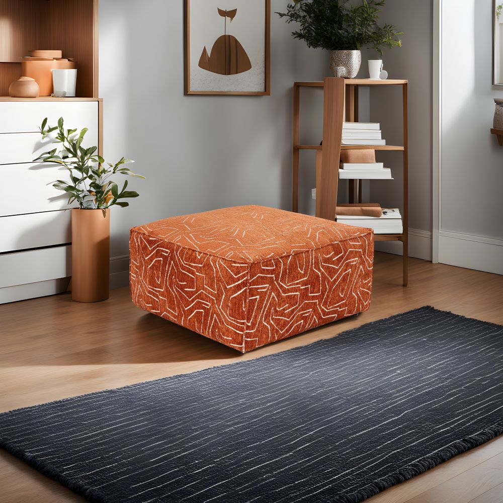 Lora Pouffe - Šarmantna Narandžasta Tabureta slika 2