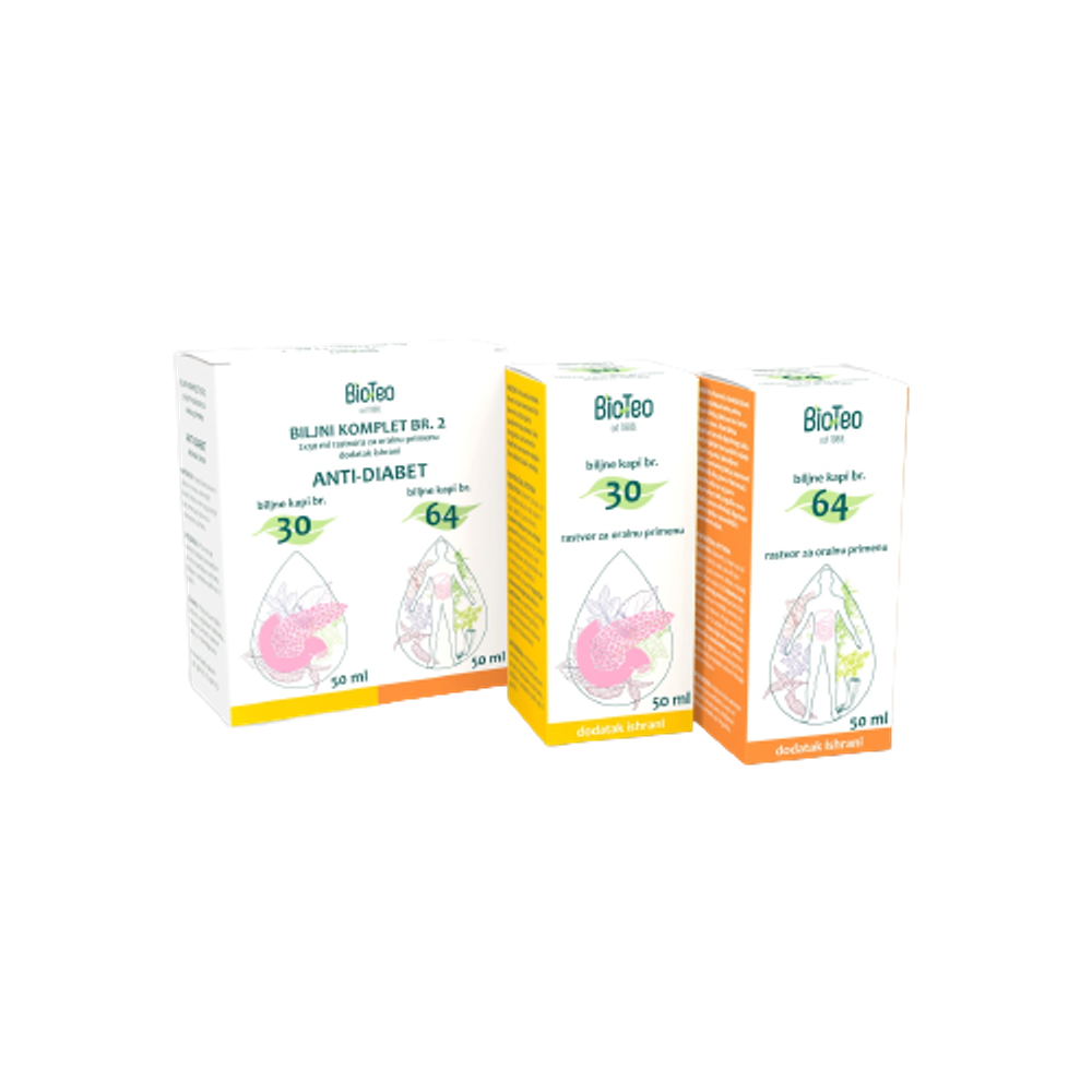 BIOTEO KOMPLET ZA SECER 2X50ML slika 1