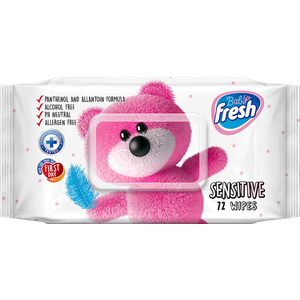 Fresh Baby vlažne maramice za bebe sa poklopcem Premium Sensitive 72kom