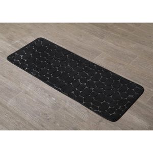 TENDANCE KUPAONSKI TEPIH PEBBLE 45X120 CM MEMORIJSKA PJENA, CRNI