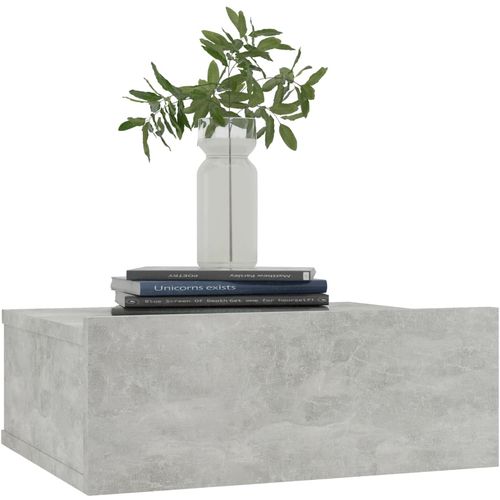 Viseći noćni ormarić siva boja betona 40x30x15 cm od iverice slika 3