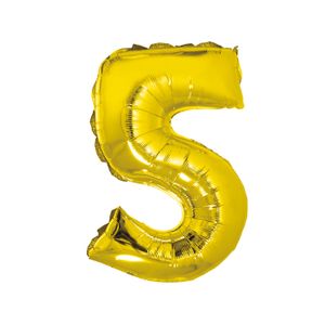 Fg-C35Z5 Folijski balon 5 Zlatni 35cm