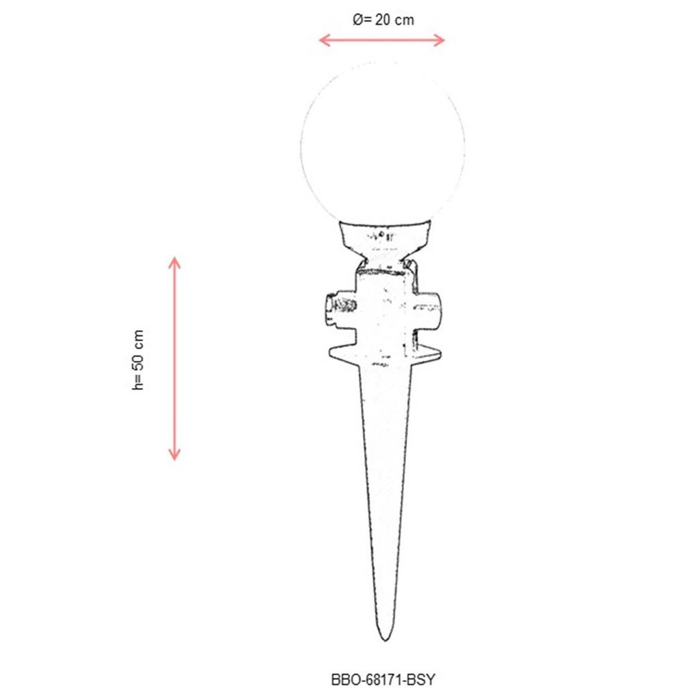 BBO-68171-BSY Crna i Bijela Vanjska Zidna Lampa slika 3