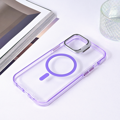 Torbica Magsafe transparent za iPhone 12 Pro Max 6.7 ljubicasta slika 5