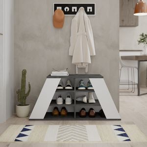 Pyramid Shoe Bench - Grey, White Grey
White Shoe Cabinet