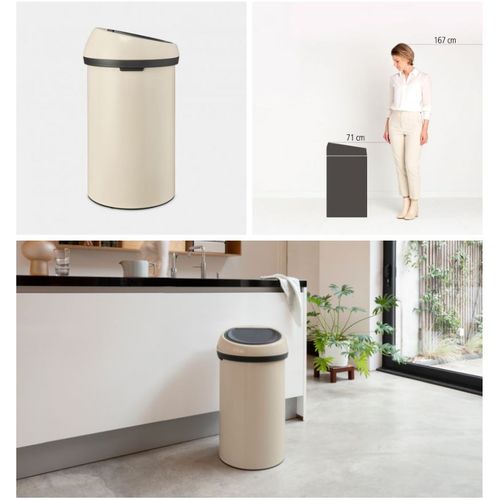 Brabantia Touch Bin kanta za smeće, bež, 60L - 200762 slika 2