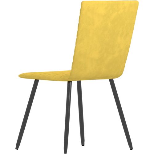 Blagovaonske stolice 6 kom žute baršunaste slika 12