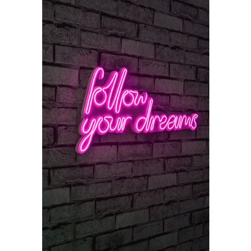 Wallity Zidna dekoracije svijetleća DREAMS, Follow Your Dreams - Pink slika 6