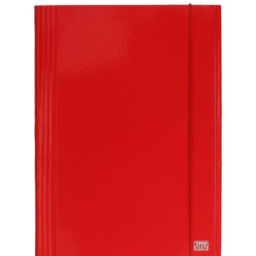 TipTop Office Fascikla kartonska sa gumom A4, 600 gr, Crvena slika 1