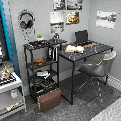 Rino - Black Black Study Desk slika 3