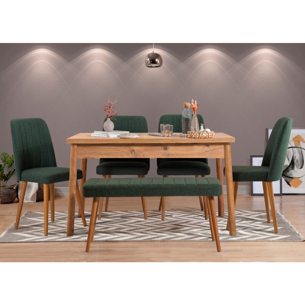 Costa Atlantic Green Set Stola i Stolica (6 Komada) slika 1