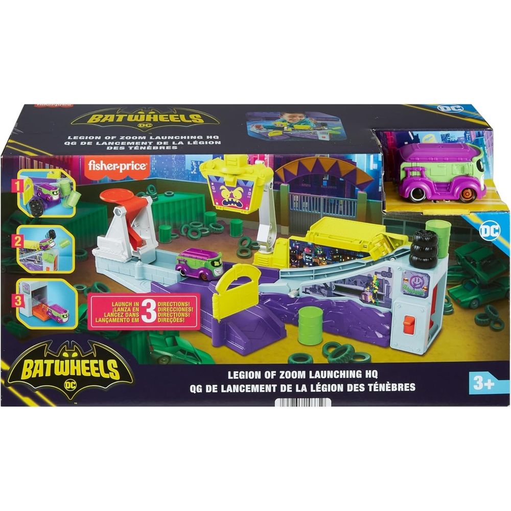 Fisher Price HNP07 Batwheels Legion of Zoom Launching HQ slika 6