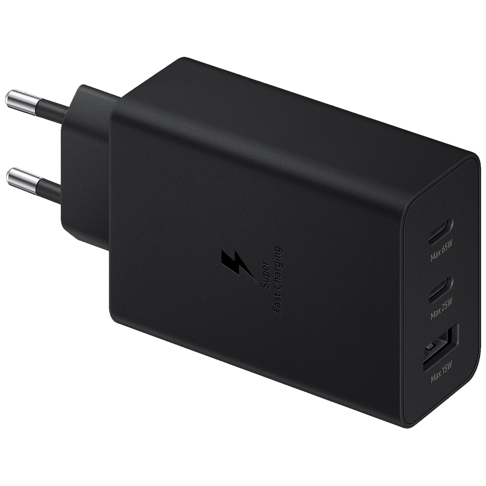 Samsung Adapter za punjenje Trio, USB-C, USB-A, 65W - EP-T6530NBEGEU slika 1