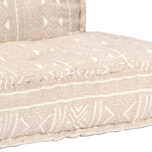 283794 Pouffe 100x100x20 cm Beige Fabric slika 7