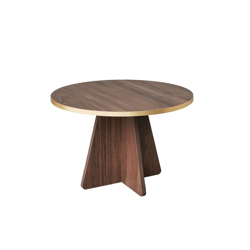 Stolić za kafu 'Mushroom - Gold, Walnut v2' u zlatno-orahovoj boji slika 6