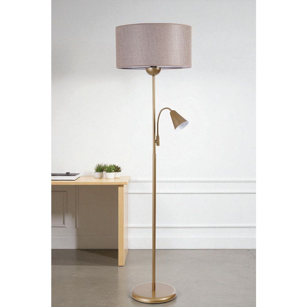 Opviq Podna lampa 775, bež, zlatna slika 1