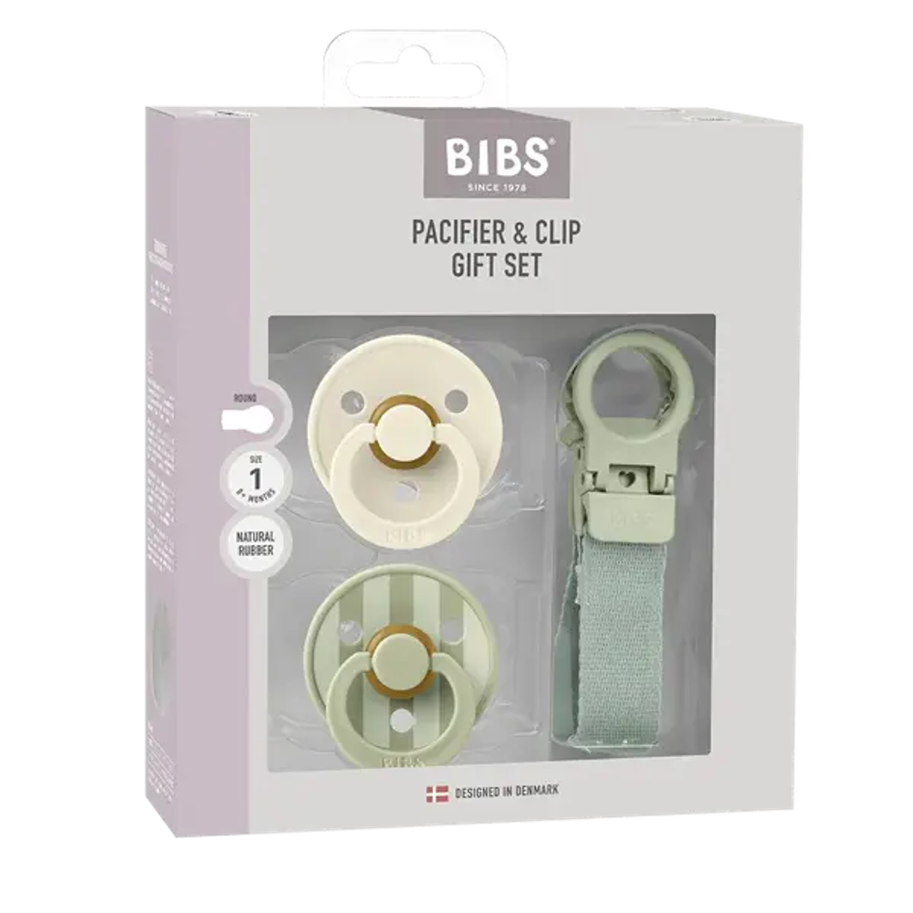 Bibs Poklon set - Dude varalice 0-6mj + Traka za dudu, Sage slika 1