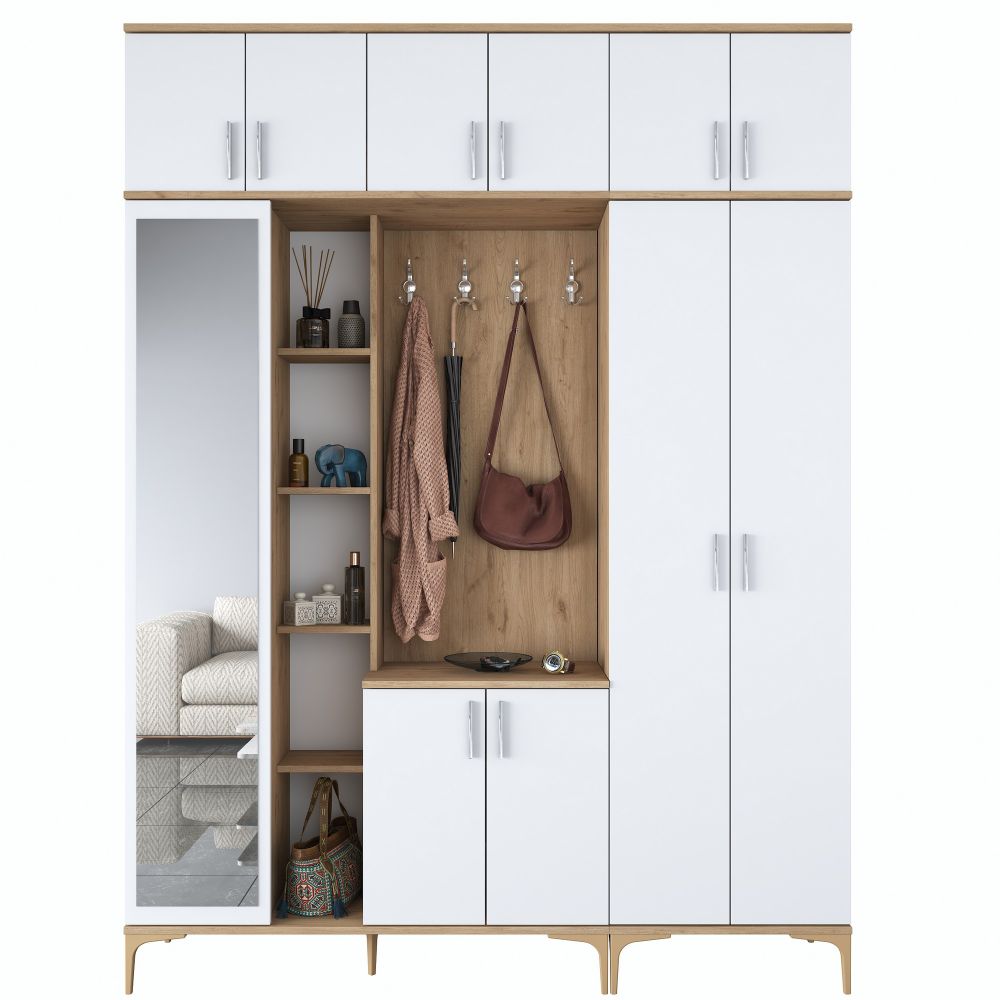 Bijeli Hodnik Ormar EA128 - 2795 Walnut slika 9