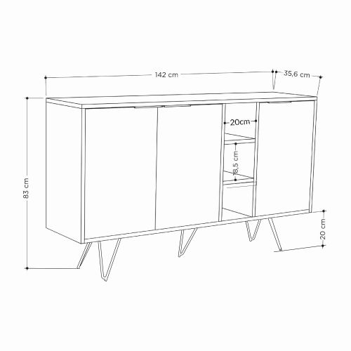 Clara - Sandstone, Oak Sandstone
Oak Console slika 4