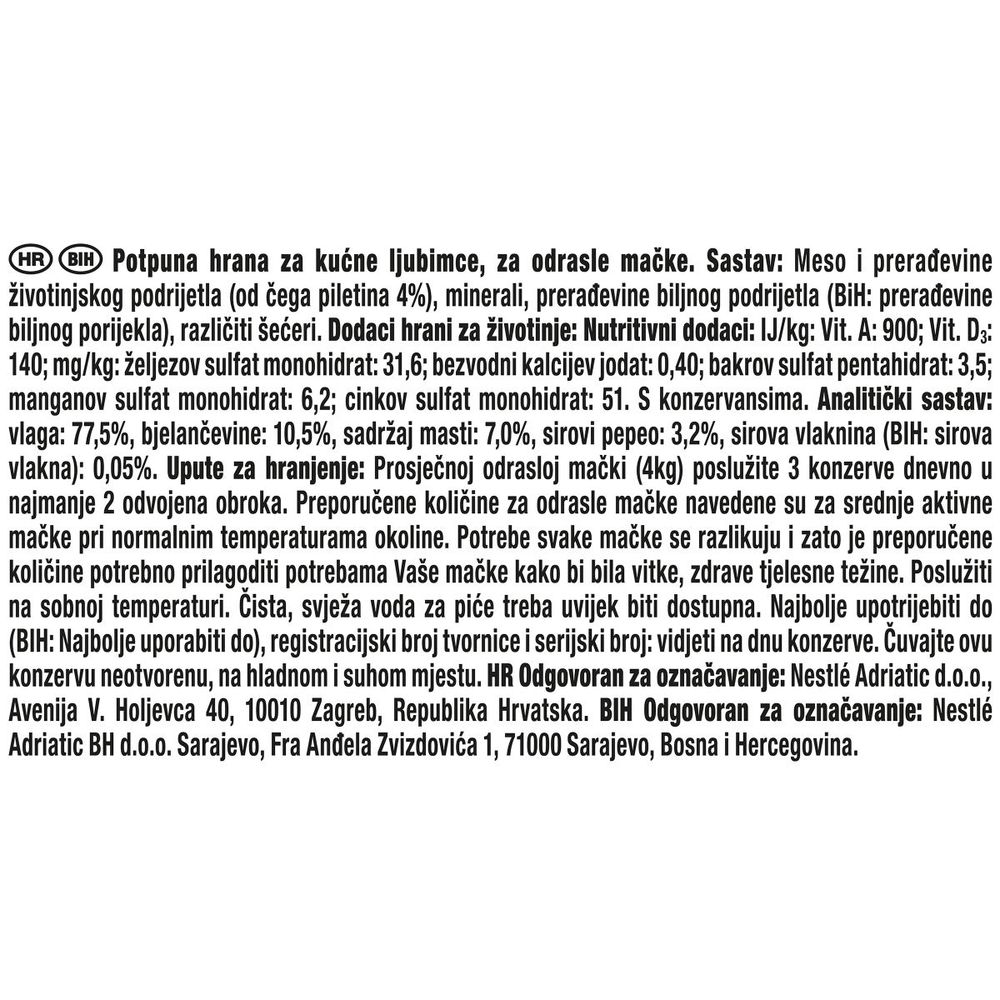 GOURMET GOLD Hrana za mačke, mousse Piletina, 85g slika 2